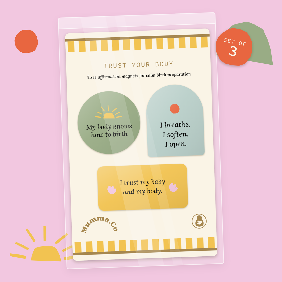 Affirmation Magnet Bundle: Birth + Fourth Trimester (6 magnets)